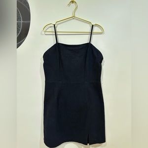 Entro Linen Mini Dress in Black - Size L